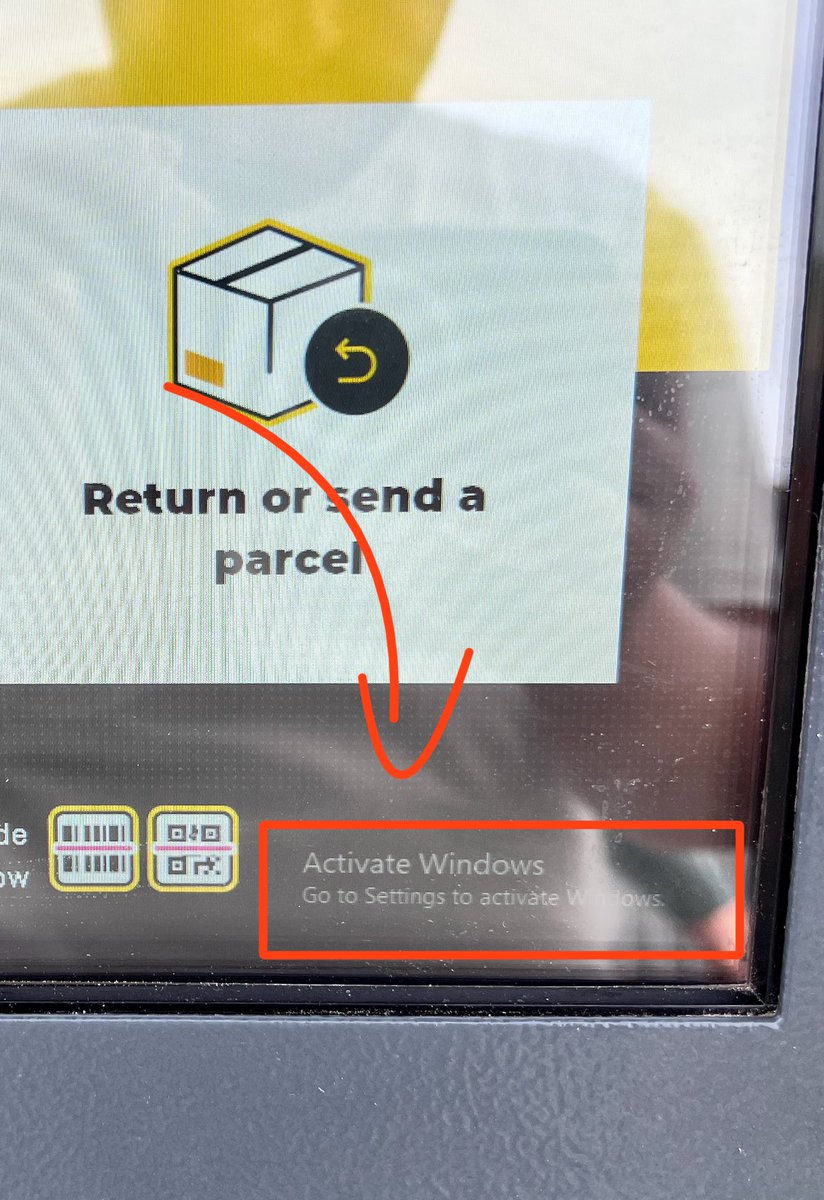 inicunita's tweet image. I noticed the #ActivateWindows watermark on an @InPostUK locker in the UK, indicating that the system might not have a proper license. 😱

#InPostUK #Windows #License
