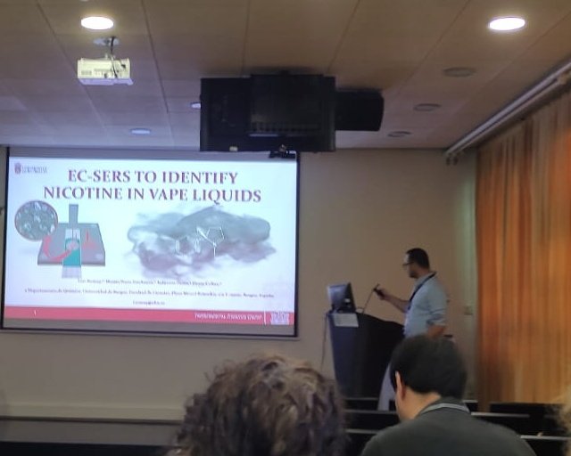 acolinaubu's tweet photo. Luis Romay has presented a new EC-#SERS method to determine nicotine. Meeting of the Spanish Society of Electrochemistry #44GERSEQ in Bilbao. https://t.co/stJzrYEpoz