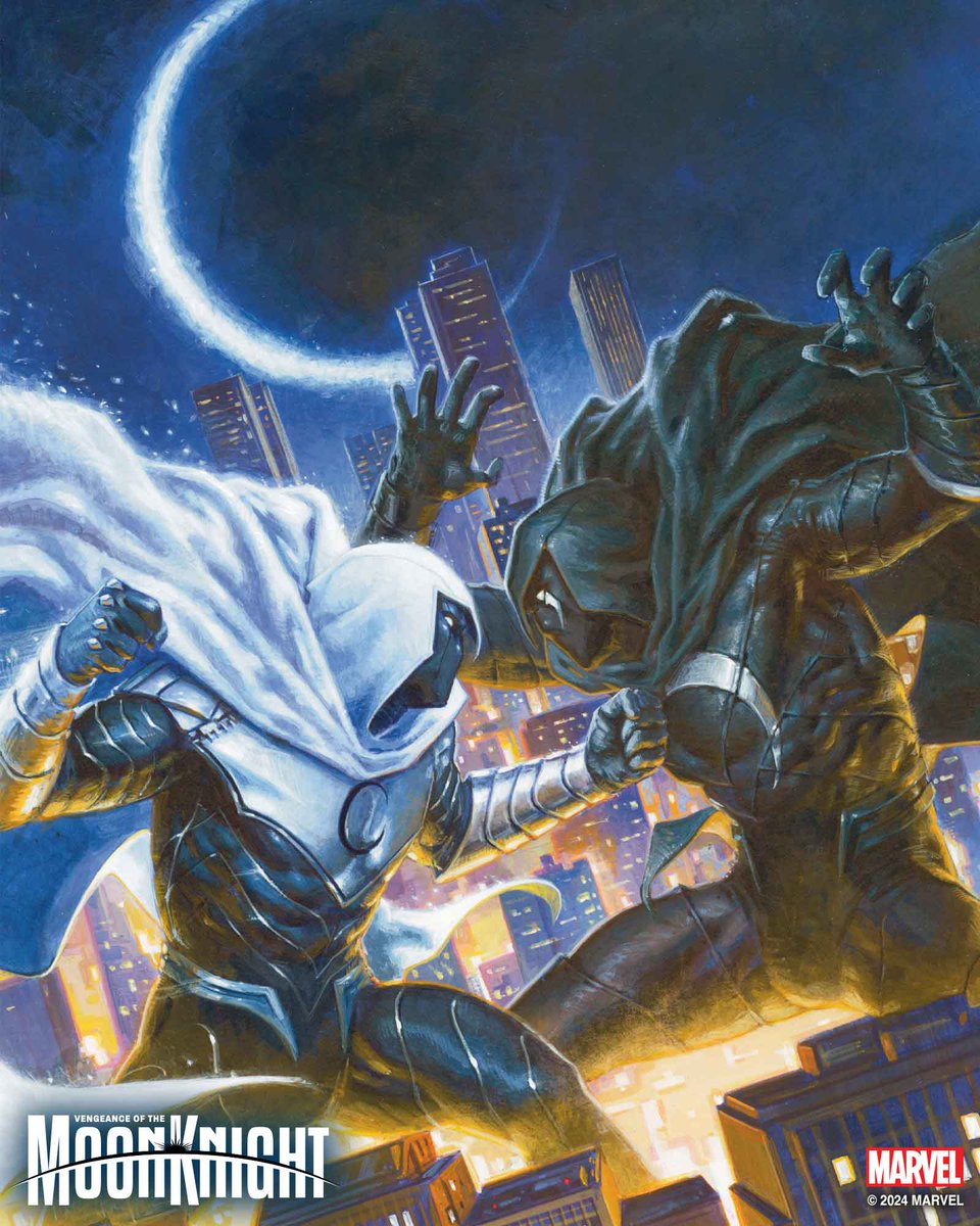 Moon Knight (@moonknight) on Twitter photo Marc Spector is back from the beyond as the Fist of Khonshu!
Check out the cover for 'Vengeance of the Moon Knight' #8, on sale August 14, and experience the thrilling continuation of <a href="/jedmackay/">𝐉𝐄𝐃 𝐌𝐀𝐂𝐊𝐀𝐘</a> and <a href="/AlesCappuccio/">Alessandro Cappuccio</a>’s run this October in 'Moon Knight: Fist of Khonshu' #1. Marc Spector is back from the beyond as the Fist of Khonshu!
Check out the cover for 'Vengeance of the Moon Knight' #8, on sale August 14, and experience the thrilling continuation of <a href="/jedmackay/">𝐉𝐄𝐃 𝐌𝐀𝐂𝐊𝐀𝐘</a> and <a href="/AlesCappuccio/">Alessandro Cappuccio</a>’s run this October in 'Moon Knight: Fist of Khonshu' #1.