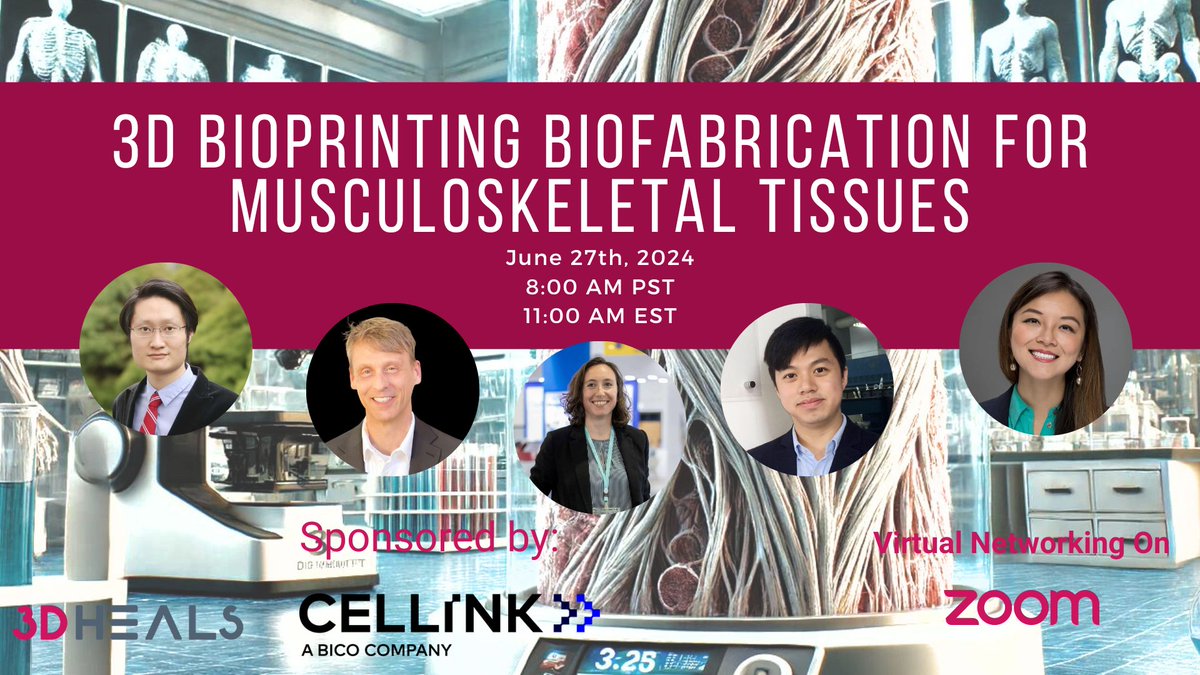 3dheals's tweet photo. Now #ONDEMAND #Recording #VirtualEvent #3DBioprinting #Bioprinting #Biofab for #Musculoskeletal #Bones #TissueEngineering https://t.co/F05lEQwh6e https://t.co/OmP1RlsPru