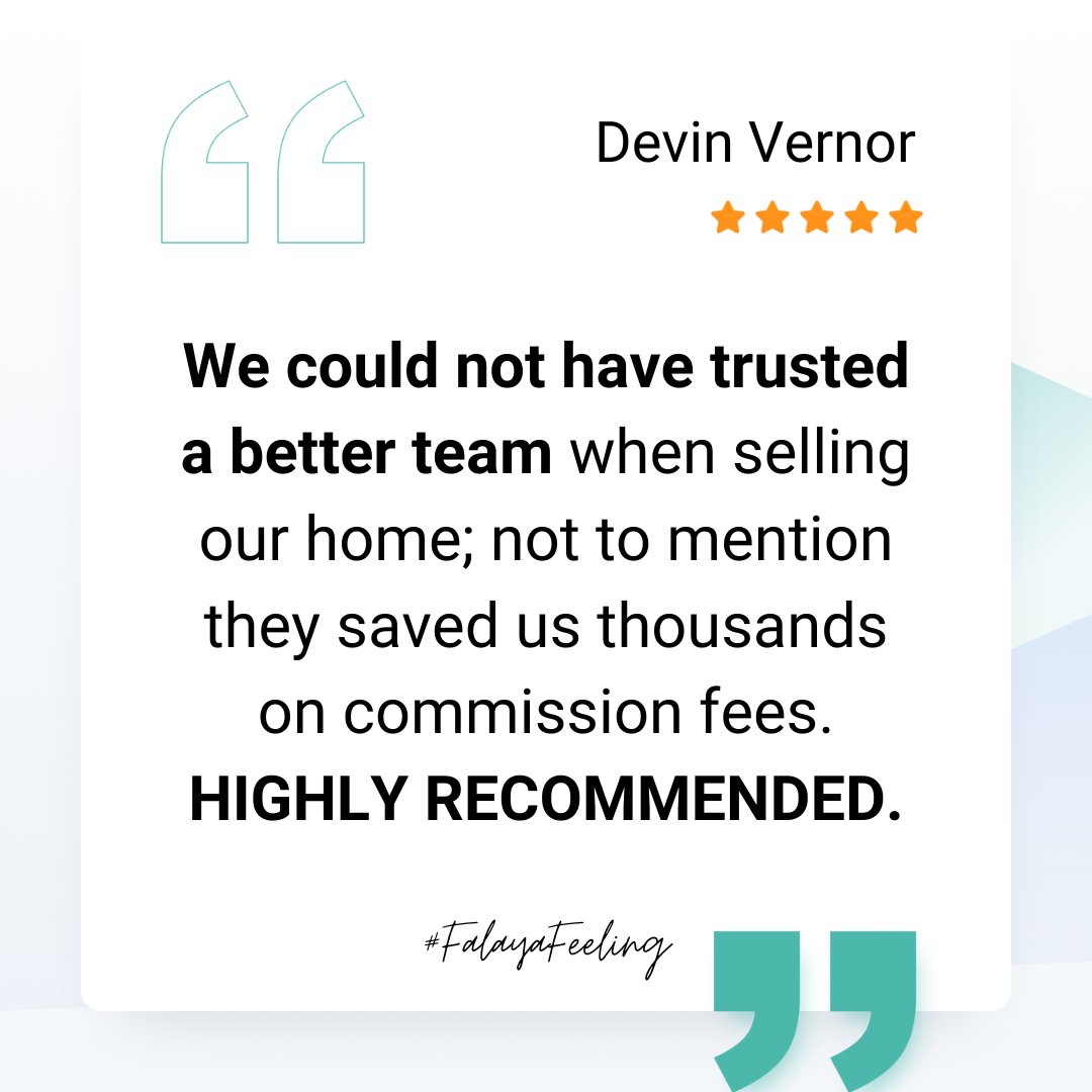 FalayaRE's tweet image. Devin sold his home from afar with Falaya and saved thousands on commissions!  His review: "HIGHLY RECOMMENDED." 🚀  Want to experience a stress-free sale? Visit Falaya.com to get started!

#FalayaFeeling #RealEstate #CustomerExperience #5Star #Review #FiveStars