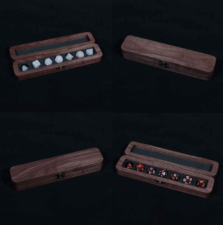 TheEnginarium's tweet image. The first run of walnut dice boxes are now in the store! This is a limited set of unique boxes, free dice, free delivery. Also available is &quot;the Pale King&quot; dice box, a single exclusive version of the set.

#dicebox #ttrpg #tabletopgaming #custom #DND