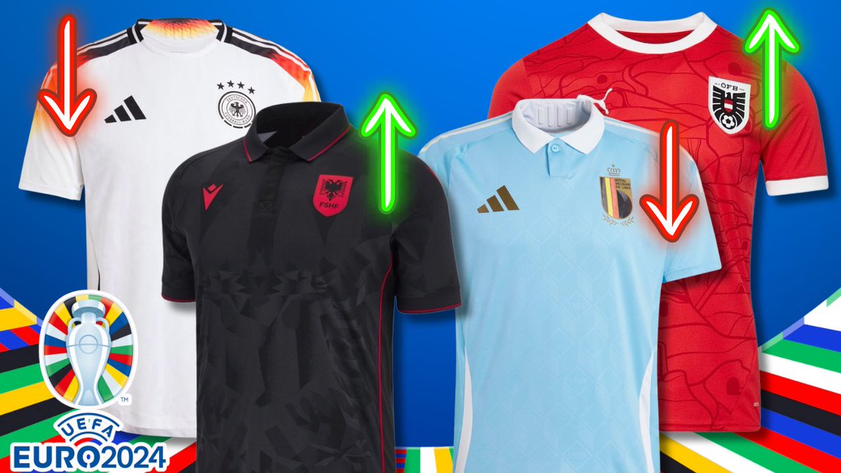 TalkingKit's tweet photo. Kit Heads! #FullKitRankers has returned.
We ranked the BEST football kits worn during #EURo2024
The Rankers:
@FCDoubleA
@Al_Shaw_Shirts
@powellharry_
@ChatShirt
& Dan (Shirt Hits The Fan)
Like, subscribe and all that good stuff!
https://t.co/fjHUxU5j8t https://t.co/daJYinpRr3