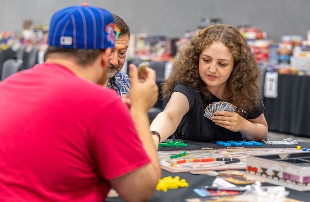 Mensa2024AG's tweet photo. Game on at the Annual Gathering 2024! Featuring a gargantuan games selection, including this year's Mensa Select® winners, the Games Room is the place to find your latest adventure or side quest at this year's AG. https://t.co/RtsCBSoGZa