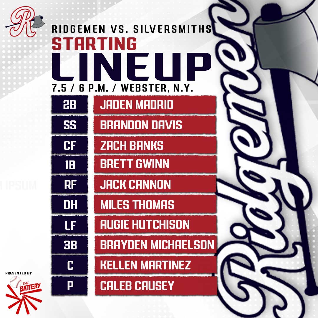Tonight's starting lineup against the visiting Silversmiths is presented by The Battery for all your baseball/softball training needs.

First pitch is set for 6 pm and you can follow along below:

📈: nycbleague.wttbaseball.pointstreak.com/gamelive/?game…
📻/ 📺: teamline.cc/sportpage?team…

#FeartheBeard