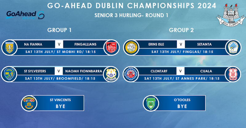 DubGAAOfficial's tweet photo. The 2024 Go-Ahead Dublin Hurling Championships get underway next weekend! 

Check out full fixtures 👇