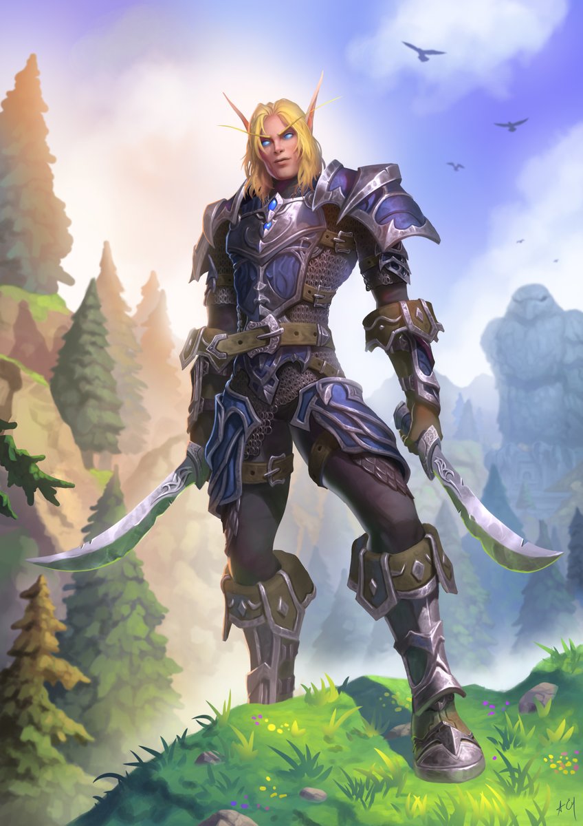 Finished commission. Silverstride
 #Warcraft #WorldofWarcraft #Blizzard #BlizzardEntertainment #fantasy #art #bloodelf #commission #OC