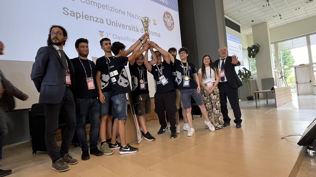 Cybersecurity National Lab (@cybersecnatlab) on Twitter photo 🚩 Premiazione CyberChallengeIT 2024
🥇<a href="/SapienzaRoma/">Sapienza Università di Roma</a> <a href="/DIAGSapienza/">DIAGSapienza</a> Team Vincitore
🖥️ Diretta youtu.be/JbOfkfYoGlg
#️⃣ #CCIT24 #CyberChallengeIT #cybersecurity 🚩 Premiazione CyberChallengeIT 2024
🥇<a href="/SapienzaRoma/">Sapienza Università di Roma</a> <a href="/DIAGSapienza/">DIAGSapienza</a> Team Vincitore
🖥️ Diretta youtu.be/JbOfkfYoGlg
#️⃣ #CCIT24 #CyberChallengeIT #cybersecurity