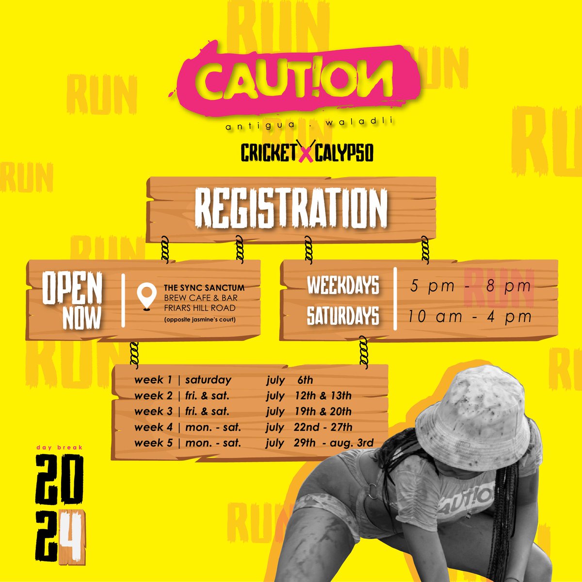 We Are Officially Open! Live @ The Sync Sanctum (Brew Cafe and Bar) Tomorrow ! | #ProceedWithCaution #CautionDayBreak #AntiguaJouvert2024