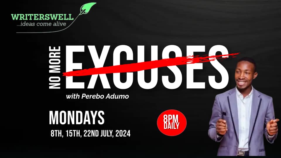 Writerswel11419's tweet photo. Leave excuses behind and embark on a journey of transformation with our groundbreaking initiative: "No More Excuses." 

It's time to shatter barriers, defy limits, and unleash your true potential. https://t.co/yW0iLhzGrO