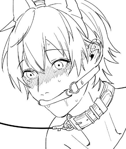 裏垢に放流する目的で描いたオリキャラの受けくんかわいいから見てもろて 