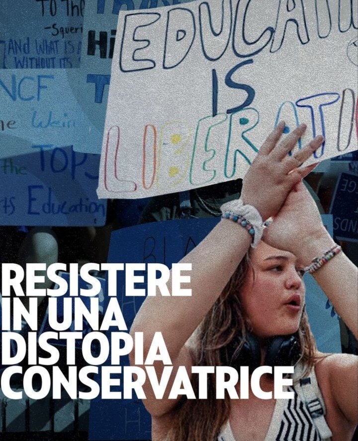 In #Florida #DeSantis sta creando una distopia conservatrice. Leggi anti-#gay, #libri censurati, insegnamenti vietati (#sociologia e #studidigenere ad esempio), attacco ai #sindacati e molto altro. Impariamo dalla resistenza di <a href="/UTD_AFT1974/">United Teachers of Dade</a> e <a href="/YDSAFIU/">YDSA @ FIU🌹</a>.

jacobinitalia.it/resistere-in-u…