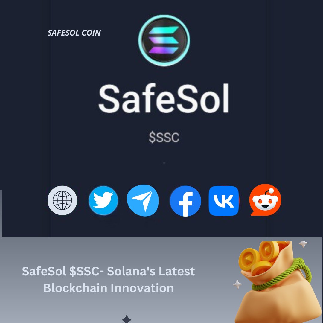 SafeSolanacoin's tweet photo. 🔥Safesol coin (SSC) Token 
Contract: 9DBhVPgV4etxdWzcZYgJfV3JZzprCfk5KDJnxvGNWGVV 
Telegram: https://t.co/sDhJ6uIGEl  
Website: https://t.co/dKrPboA5tR 
Twitter: https://t.co/WmtQ2tWVXV