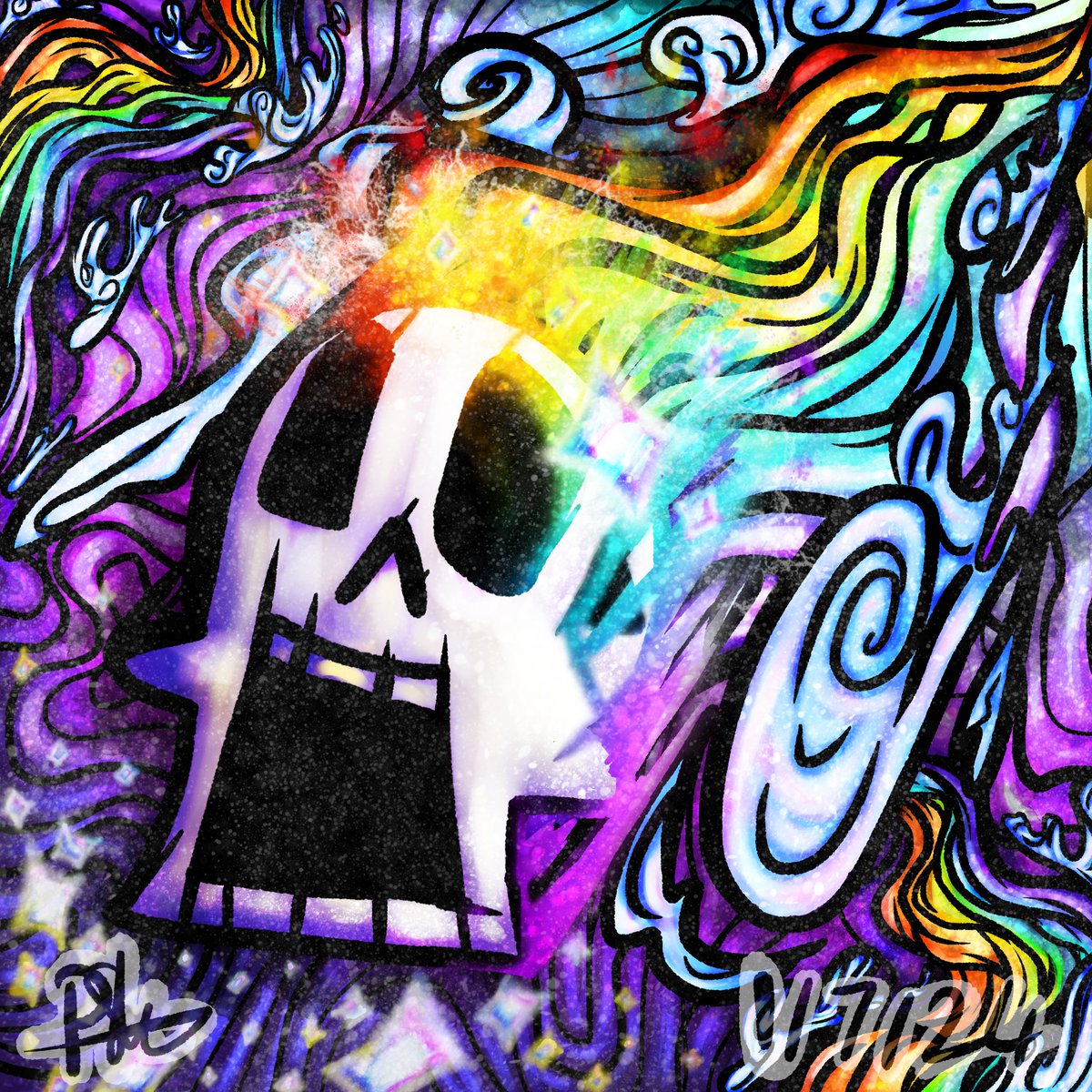 CannArts's tweet photo. RAD ASF SKULL HELL YEAH #humanartist #krita #digitalillustrator #art #artist #surrealism #expressionism #illustration #conceptart #popart #skull #rainbow https://t.co/OyD9sGmrP5