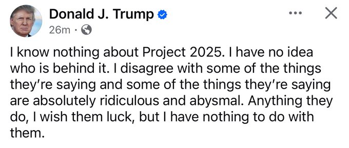 I don&rsquo;t care how you feel about Trump, but I&rsquo;m seeing a lot of uneducated tweets about Project 2025 from