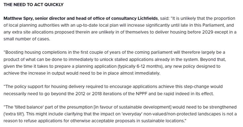 Matthew Spry (@mspry_) on Twitter photo My comments on the need to act quickly to deliver on the 1.5m home challenge feature in this <a href="/PlanningMag/">Planning Magazine</a> run through the sector reaction to the new Labour Government planningresource.co.uk/article/187978⦠(Ā£). My words drawn from this morning's <a href="/LichfieldsUK/">Lichfields</a> blog lichfields.uk/blog/2024/july⦠My comments on the need to act quickly to deliver on the 1.5m home challenge feature in this <a href="/PlanningMag/">Planning Magazine</a> run through the sector reaction to the new Labour Government planningresource.co.uk/article/187978⦠(Ā£). My words drawn from this morning's <a href="/LichfieldsUK/">Lichfields</a> blog lichfields.uk/blog/2024/julyā¦