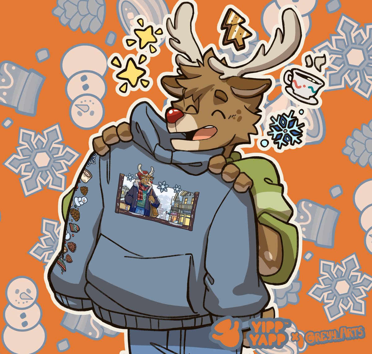 greyy_arts's tweet photo. cozy winter~ ❄️☃️☕️

get your @YippYappWear hoodie link down below ⬇️ https://t.co/JoY9HLtPNh