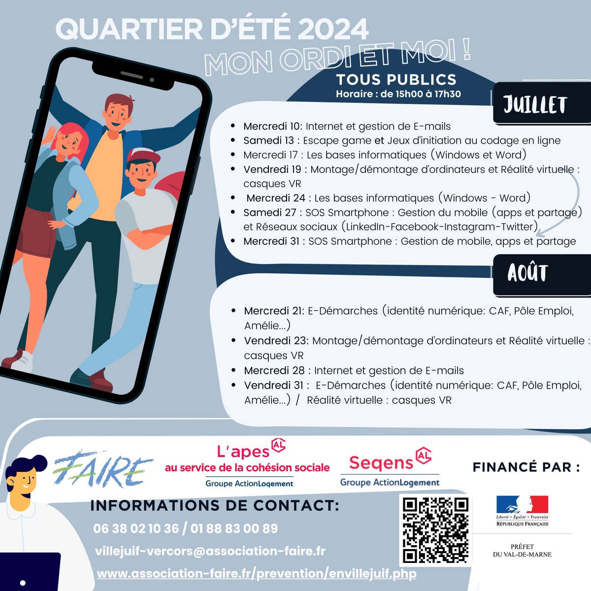 L’Association Faire fait partie de la communauté du Vercors Chastenet de Géry !   Installée dans le quartier du Vercors Chastenet de Géry, nous avons le plaisir de vous proposer des ateliers dédiés au numérique  pour tous !!!  en savoir plus...
facebook.com/share/p/8i9USo…