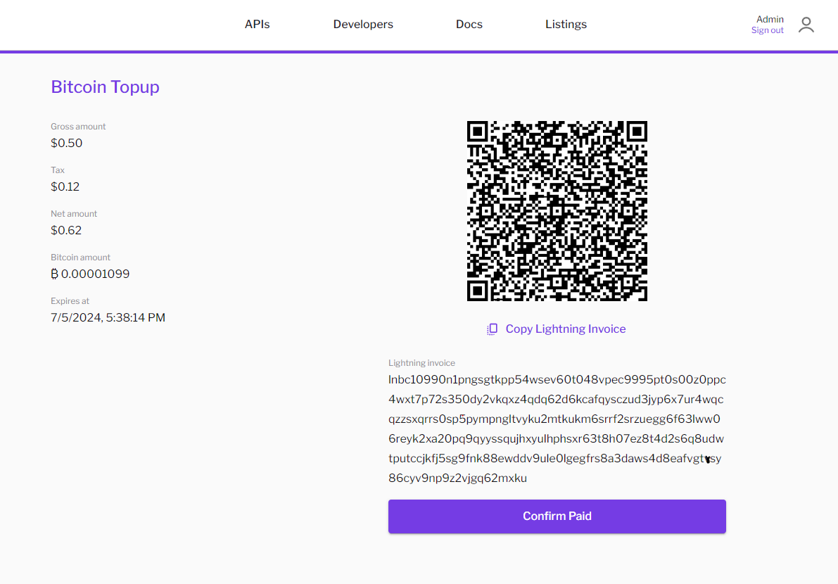 Bitcoin @lightning top ups just went live today in Sparkhub, our next-gen  API hub ⚡️ This is another lightning-powered alternative like L402 payments  (checkout our Sparkwall) that allows anyone with a Bitcoin