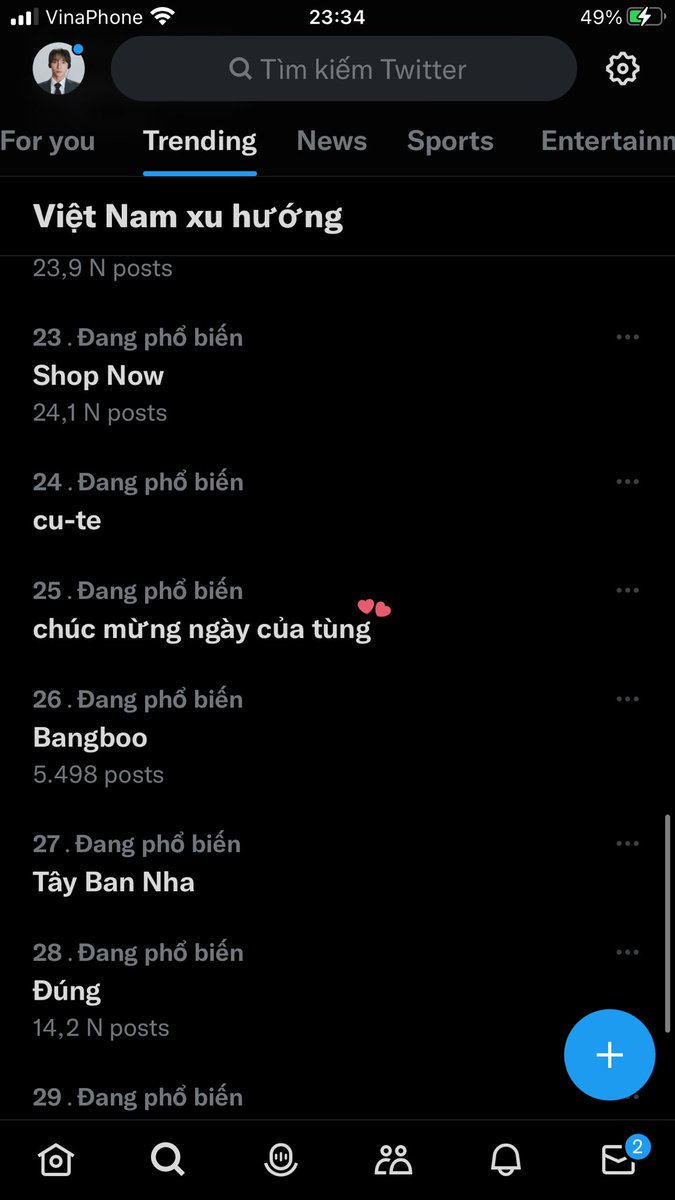 hanie_anh05's tweet photo. Ê trend chơi chơi có vài người tưởng ko lên top trending mà giờ thấy no.25 nè! Ko biết lúc trend thì peak được bnh nhở. Ko để ý:))) 

CHÚC MỪNG NGÀY CỦA TÙNG 
#HappyMTPDay0507
#HappyBirthdaySonTungMTP
#SonTungMTP @sontungmtp777 https://t.co/YSZHaAtYNI