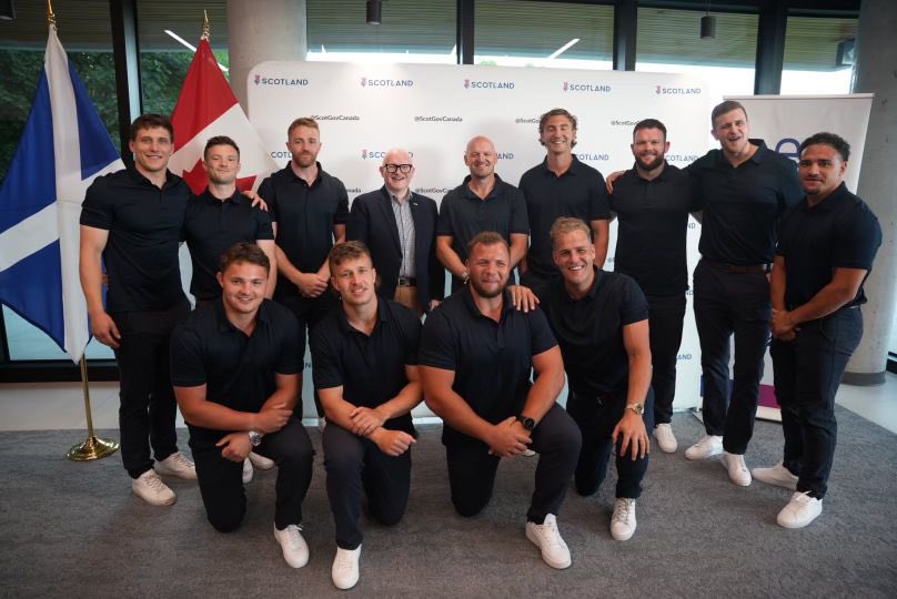 ScotGovCanada's tweet image. It was a thrill to host @Scotlandteam in Ottawa last night, kicking off the Americas tour and their game against @RugbyCanada on Saturday 6 July 🏉

No matter the result Scotland 🏴󠁧󠁢󠁳󠁣󠁴󠁿 and Canada 🇨🇦 will always be family! Support the team and watch on TNT in Scotland/TSN2 in Canada.