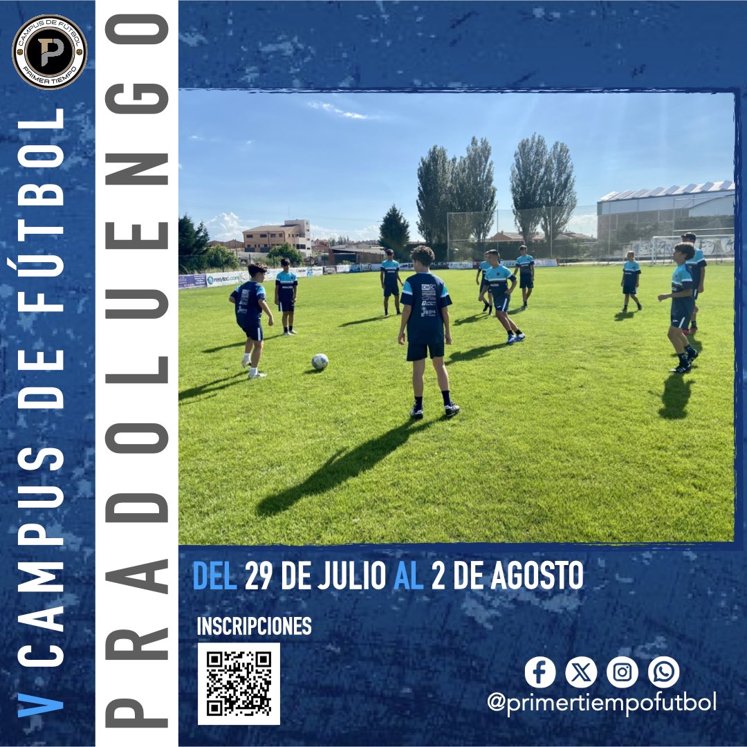 Este año aterrizamos en Pradoluengo y estamos deseando llenar el campo con vosotros! 🛬🥅
Apúntate ya y no te quedes sin tu plaza 😉

📋ℹ️ Toda la información e inscripciones en el siguiente enlace: forms.gle/vgu4kifvQzJiPJ…  o en el QR de la foto.

#SomosDeporte #SomosFutbol ⚽️⚽️