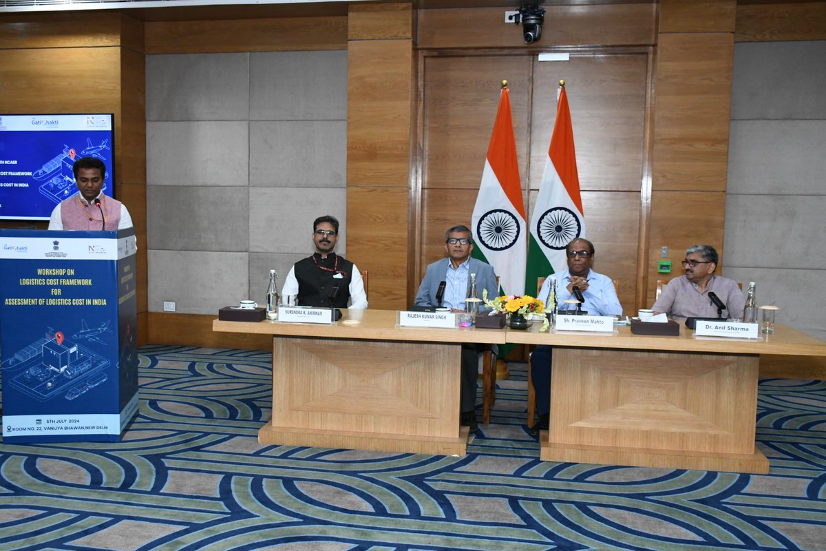 Pursuing the objectives of National Logistics Policy, DPIIT &amp; NCAER signs MoU for development of framework &amp; assessment of Logistics in India.  A detailed framework &amp; digital dashboard will be developed,