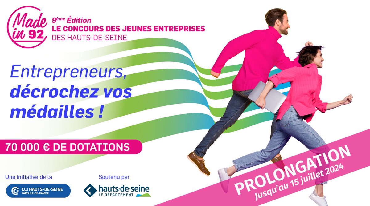 CCI_92's tweet image. L'appel à candidatures du concours #Madein92 continue. Entrepreneurs, venez décrocher vos médailles et vos prix territoriaux 🏅 @GPSO_SeineOuest
@vallee_sud @EPT_POLD Boucle Nord de Seine

👉entreprisescci-paris-idf.wiin.io/fr/application…
