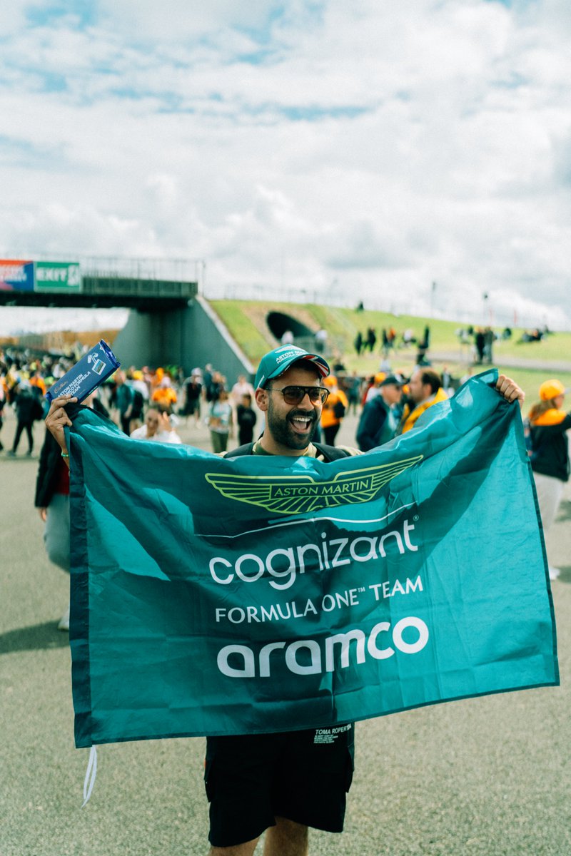 AstonMartinF1's tweet photo. Feeling your support in the Fan Zone! 💚

We surprised some lucky fans with special gifts ahead of FP2 to thank them for their unconditional support this season and beyond.

#BritishGP #IAM https://t.co/vh7cgkEhrK