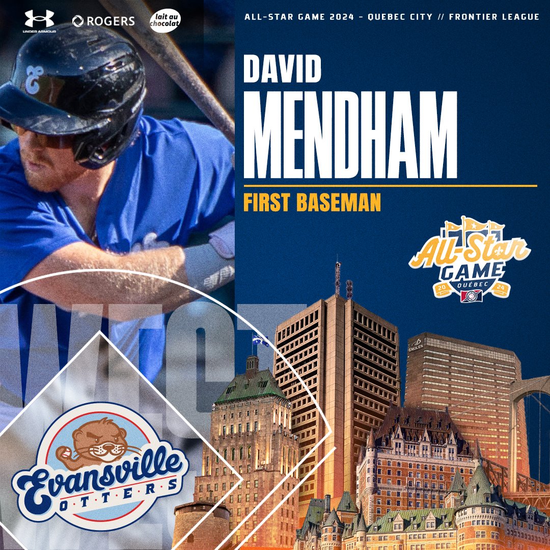 Evansville Otters (@evilleotters) on Twitter photo 🚨ALL-STAR OTTER🚨
David Mendham has been named to the 2024 West Division <a href="/FLProBaseball/">Frontier League</a> All-Star team! We can't wait to see you represent Evansville!
📰evansvilleotters.com/news-home?nID=…
⚾️ #LetsGoOtters 🦦 🚨ALL-STAR OTTER🚨
David Mendham has been named to the 2024 West Division <a href="/FLProBaseball/">Frontier League</a> All-Star team! We can't wait to see you represent Evansville!
📰evansvilleotters.com/news-home?nID=…
⚾️ #LetsGoOtters 🦦