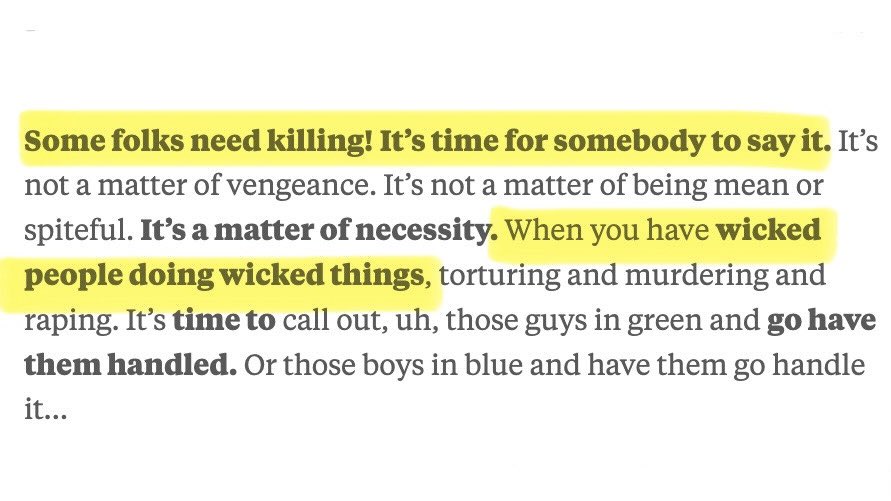 Mark Robinson called public school teachers “wicked people.” Now he’s saying wicked people “need killing” as a “matter of necessity.”

Anyone who talks about teachers the same way he talks about terrorists is too dangerous to be North Carolina’s next governor.