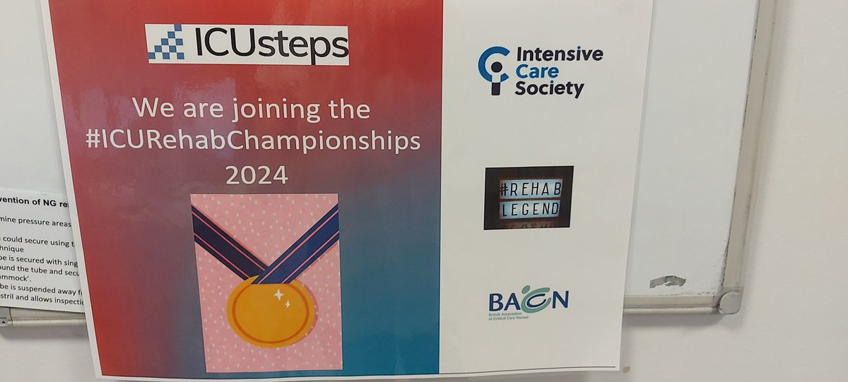 And we're off....  <a href="/StockportICU/">Stepping Hill ICU</a> proud to be participating in #ICURehabChampionships 2024 . Highlighting the importance of rehabilitation after  Critical care admission #rehabmatters <a href="/ICUsteps/">ICUsteps</a> <a href="/TantamKate/">Kate Tantam (She/her)</a> <a href="/TomCurtisMCR/">Tom Curtis</a> <a href="/dexter_physio/">Dexter Tam</a> <a href="/EmsB1411/">Em</a> <a href="/ClaireGuy3/">Claire Guy</a>
