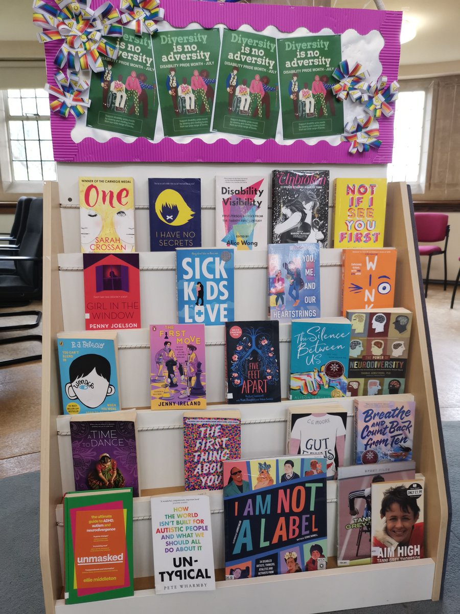 ✨We are celebrating #DisabilityPrideMonth with our latest book display- highly recommended fiction starring a range of inspirational characters, and non-fiction too- pop into the Resource Centre to find something awesome to read! <a href="/EngDeptRMS/">RMS English Dept</a> <a href="/RMSforGirls/">RMS for Girls</a> <a href="/RMSSixthForm/">RMS Sixth Form</a>