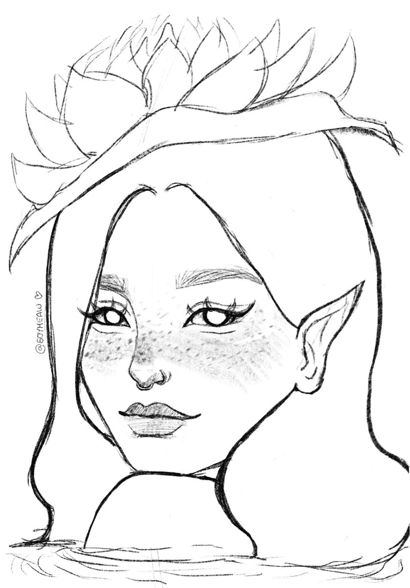 Hace tiempo hice este dibujo y me he acordado que lo tenía y quería enseñároslo 🫣♥️ Es Ghatta 🥰