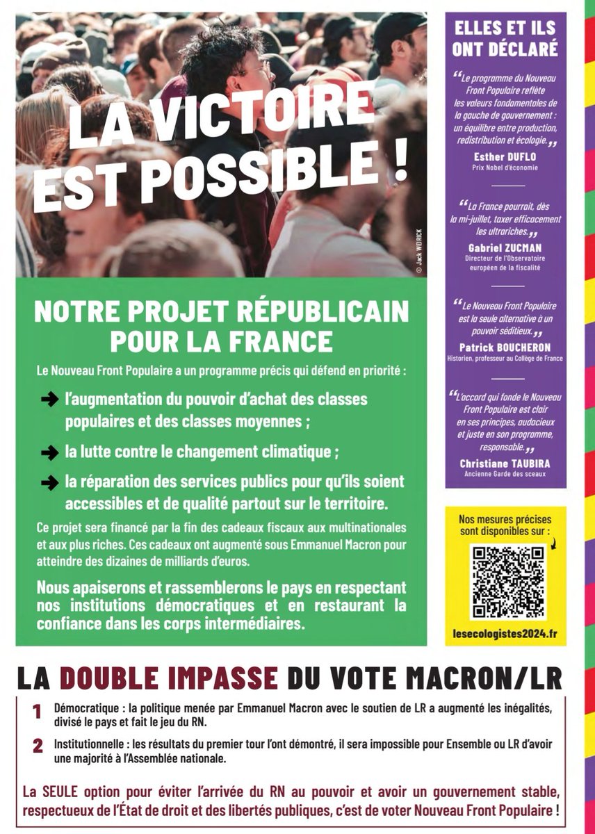 "Face au risque que représente l'extrême droite pour notre démocratie, nos droits et nos libertés, aucune voix ne manquer dimanche 7 juillet " <a href="/Cha_Minvielle/">Charlotte Minvielle</a>

#nouveaufrontpopulaire #europedunord #écologie #solidarité #legislative #7juillet