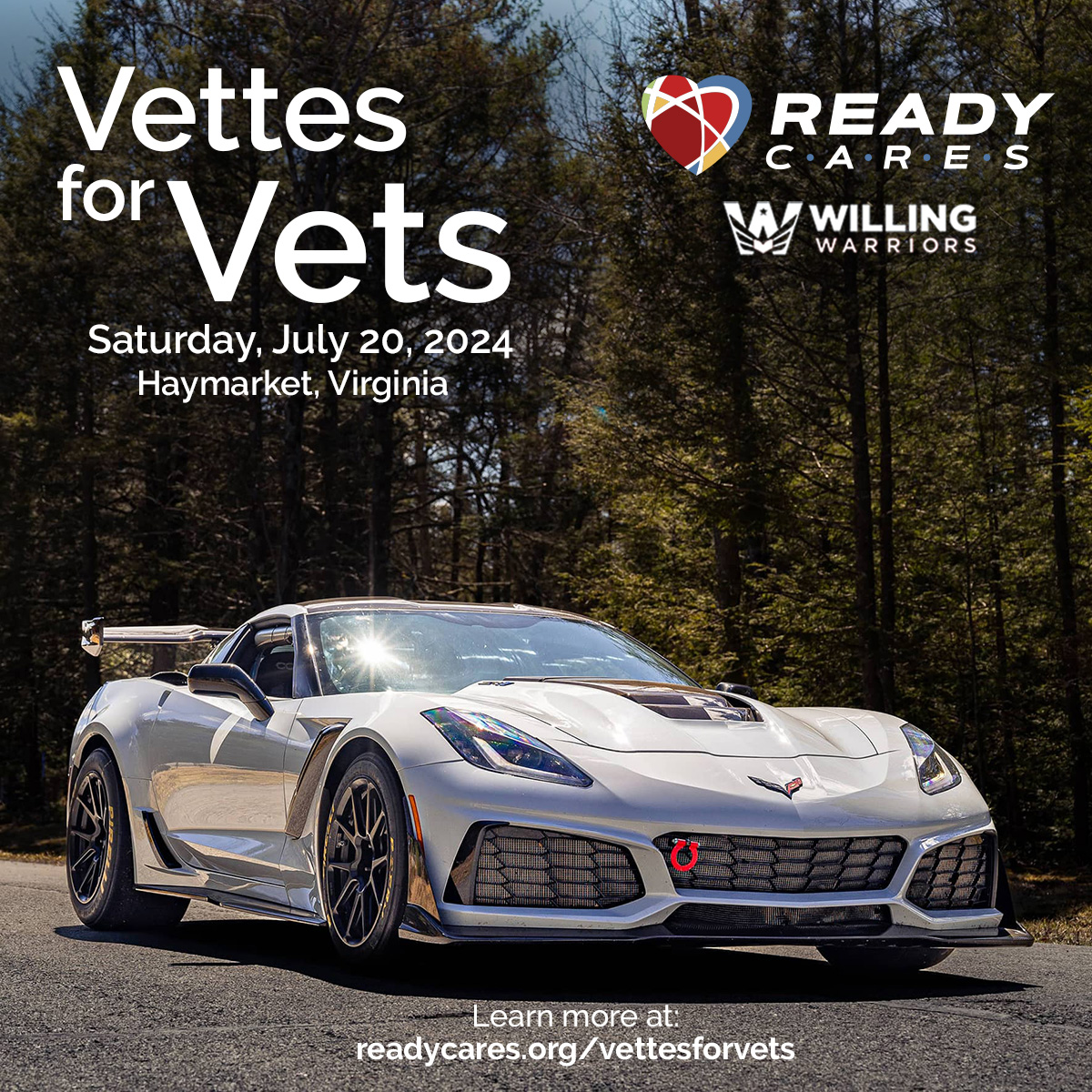 ready_cares's tweet photo. The Vettes for #Vets car show on Saturday, July 20th, will benefit the @SOWW_va Warrior Retreat at Bull Run, a place for rest and respite with services supporting #Veterans.

Join Ready Cares at Vettes for Vets in Haymarket, Virginia.

https://t.co/9cFqZwyjdX

#Cars #CarShow https://t.co/GoqPxZo91X