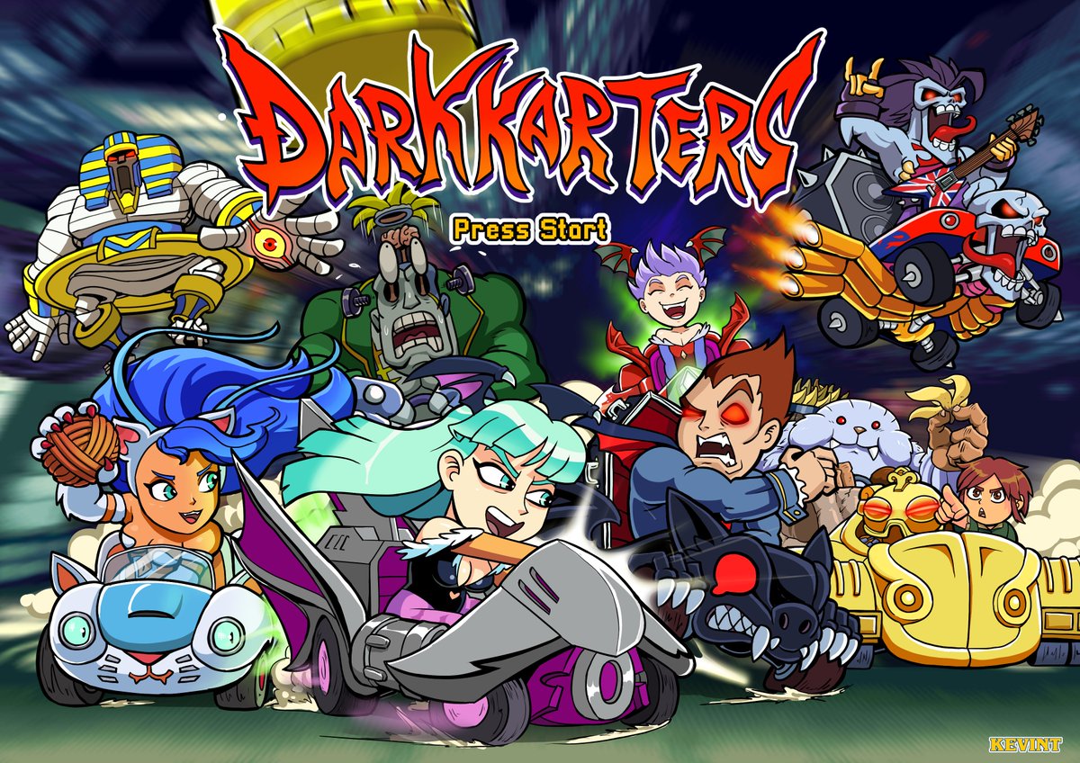 KevinT_comm's tweet photo. Imagine If Capcom were not afraid of success

Here is something for the 30th anniversary to Darkstalkers

Another option was "capcom racers all stars" but "Darkkarters" was too good not to use it

#Darkstalkers #capcom #fanart #morriganaensland #capcom https://t.co/Ye7TRrsYYy