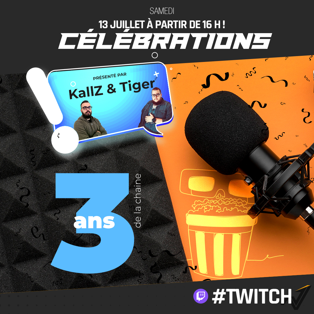 Célébrons les 3 ans de notre chaîne Twitch ! Rejoignez-nous pour un live spécial le 13 juillet à partir de 16h !