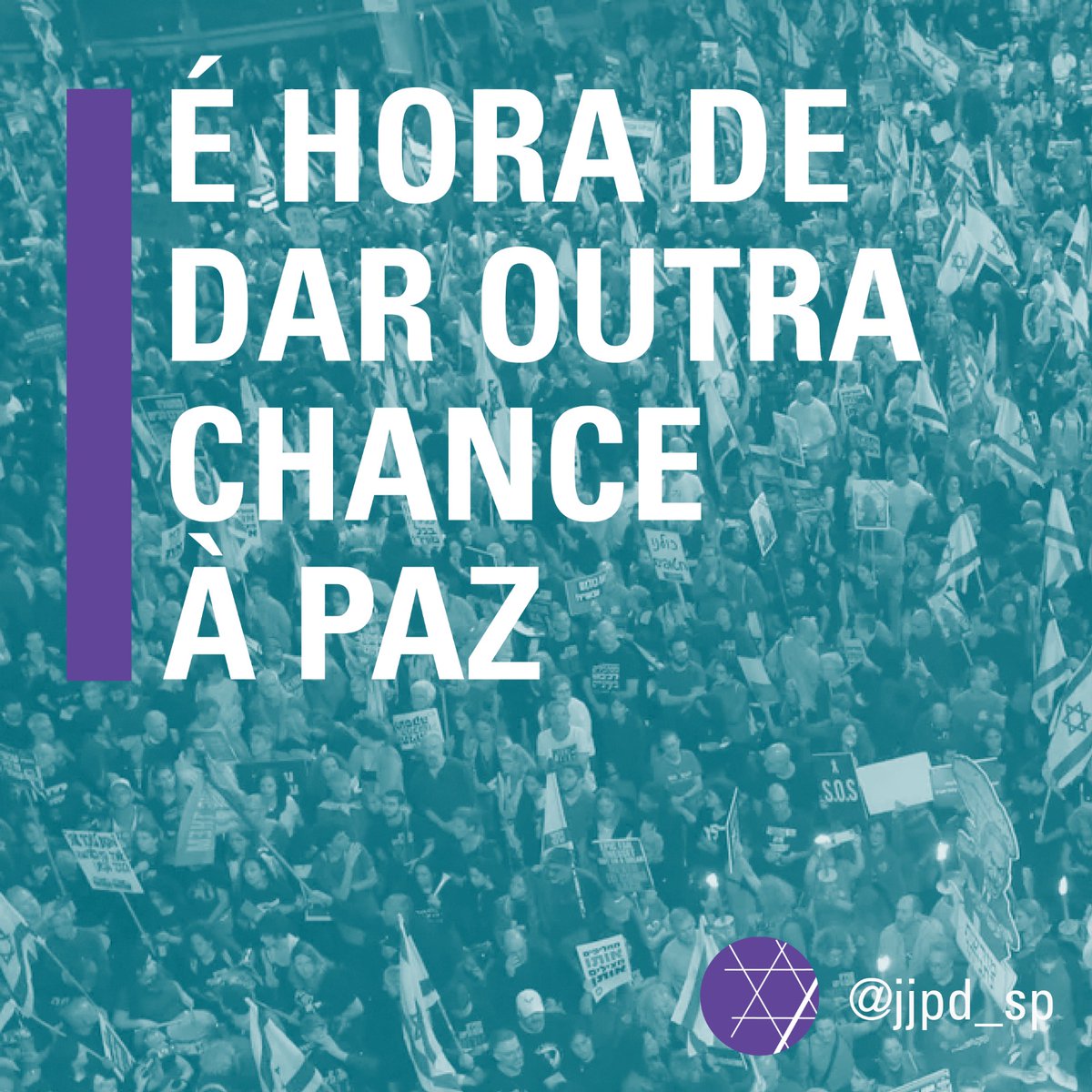 Dia 1/7 aconteceu na Arena Menora Mivtachim de Tel Aviv o maior encontro reunindo judeus e palestinos israelenses, com o objetivo de rearticular o campo político da paz. O ato foi organizado por cerca de 50 organizações e por cidadãos, entre eles os grupos Peace Now <a href="/PeaceNowIL/">שלום עכשיו</a>,+