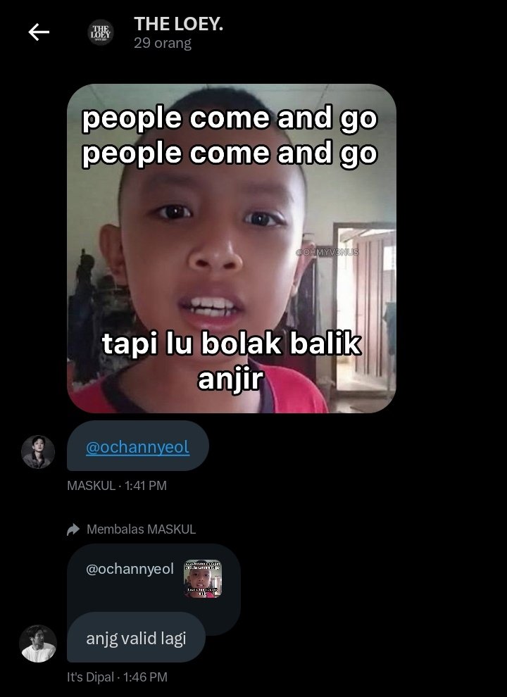 Anak-anak lu ga ngeroasting gua seminggu sekali meriang gua rasa <a href="/TheLoeyo/">THE LOEY .</a>