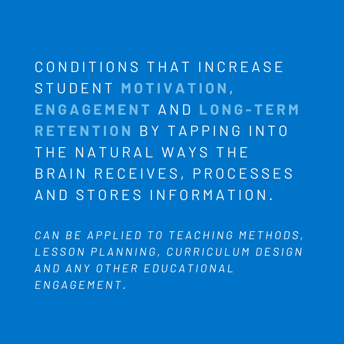 Brain-based learning may sound obvious, but this research dives deeper into the science of how people learn in order to deliver more effective instruction. Learn more about this research by reading our blog today hubs.la/Q02DYYtq0