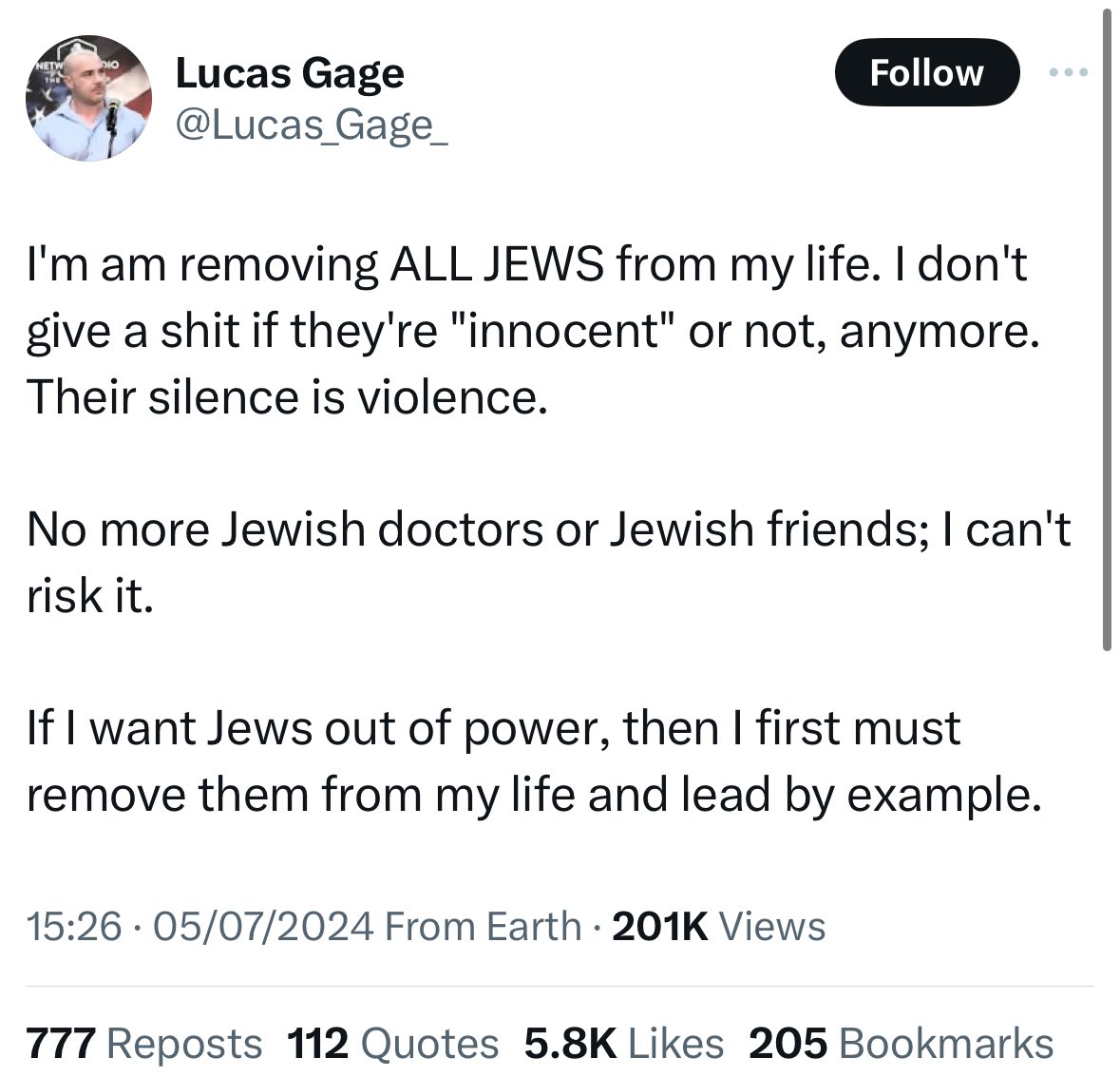 Lucas, it seems like you have anger issues that you need to address in your life, and you are channeling them onto the Jewish people. 

Anyway, IT WAS NEVER ABOUT PALESTINE. 

Never was, never will.

#Antisemitism