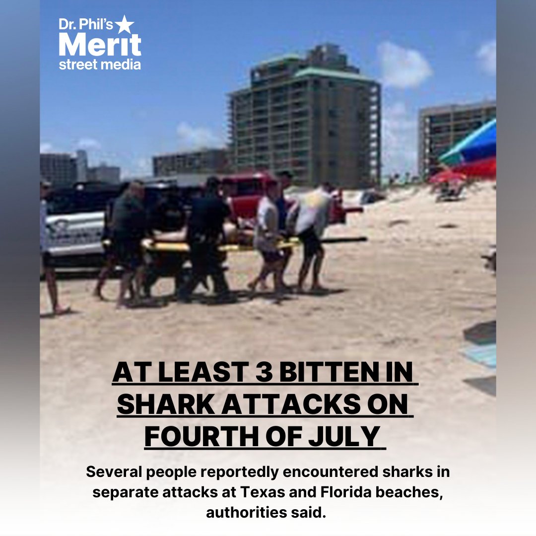 MeritStreet's tweet photo. Authorities said the man who was attacked in Florida suffered non-life threatening injuries. In Texas, the Parks and Wildlife Department said two bite victims were taken to a hospital in Brownsville.

#meritstreet #news #meritstreetmedia #sharkattacks #florida #texas https://t.co/wFSPNGnzIg