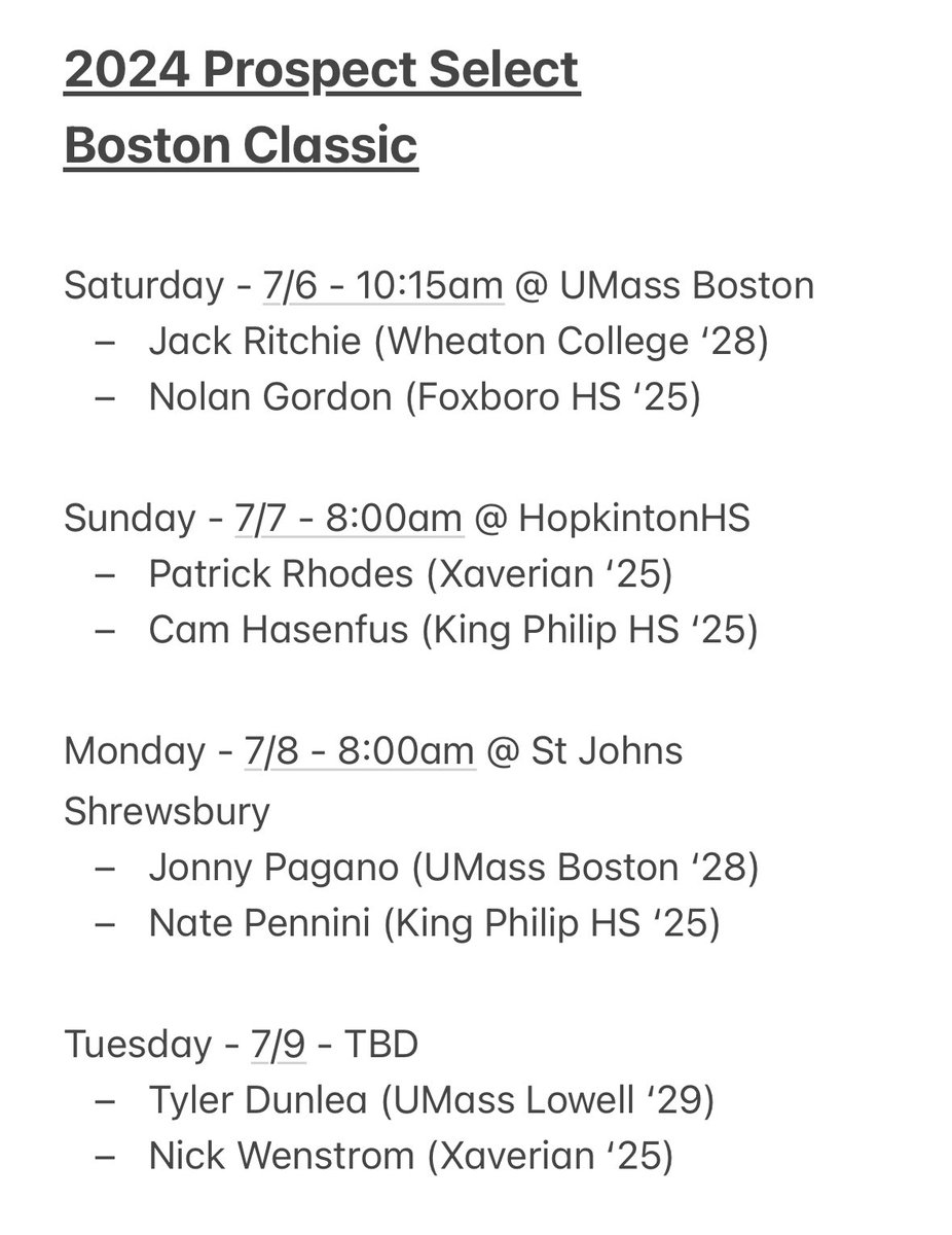 GBG Northeast Hawks (@gbg_hawks) on Twitter photo GBG Northeast 17U pitching rotation for the <a href="/PSBaseballinc/">Prospect Select</a> Boston Classic beginning tomorrow
<a href="/CoachWelchRBI/">Chris Welch</a> GBG Northeast 17U pitching rotation for the <a href="/PSBaseballinc/">Prospect Select</a> Boston Classic beginning tomorrow
<a href="/CoachWelchRBI/">Chris Welch</a>
