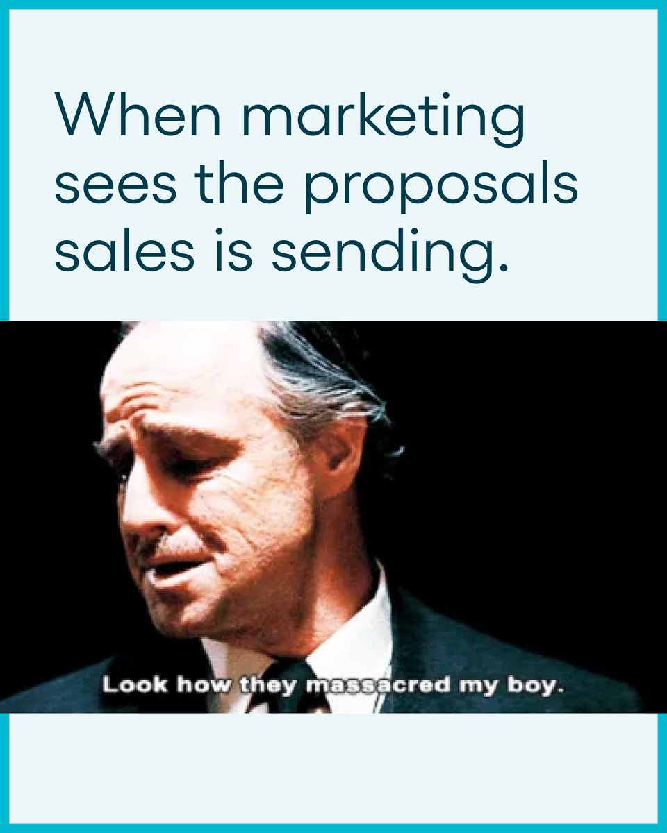 You'd be surprised at how many mid-market companies are stuck between:

a) Marketing creates all the proposals, making them the bottleneck
b) Sales sending proposals, often without the pre-made templates, up-to-date content library, or skills required to make a great proposal.
