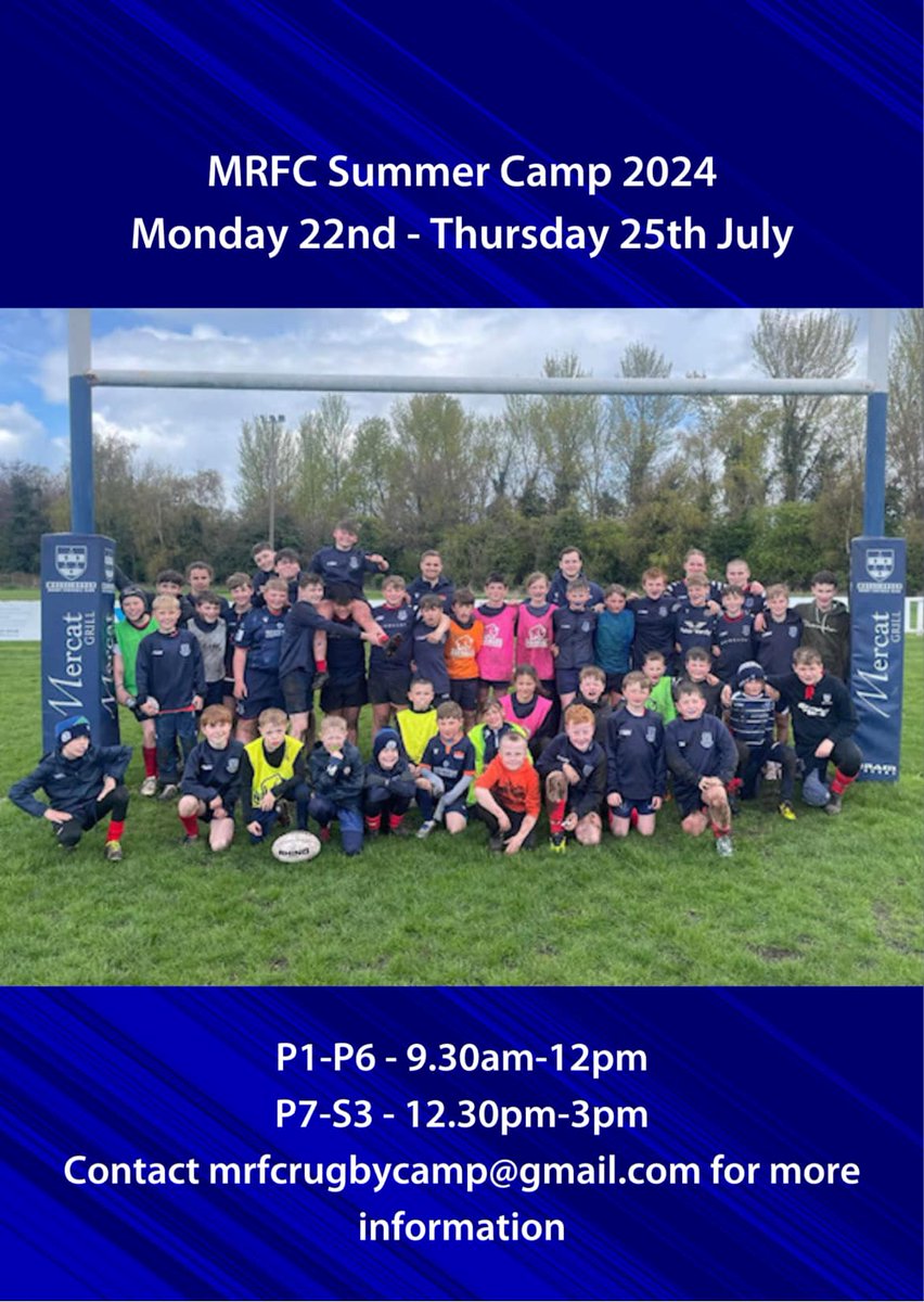 Musselburgh RFC (@musselburghrfc) on Twitter photo There's still time to book your child into our <a href="/MRFC_YOUTH/">Musselburgh RFC Youth Rugby</a> Summer Camp!
Book at the details below π
#BackingBurgh There's still time to book your child into our <a href="/MRFC_YOUTH/">Musselburgh RFC Youth Rugby</a> Summer Camp!
Book at the details below π
#BackingBurgh