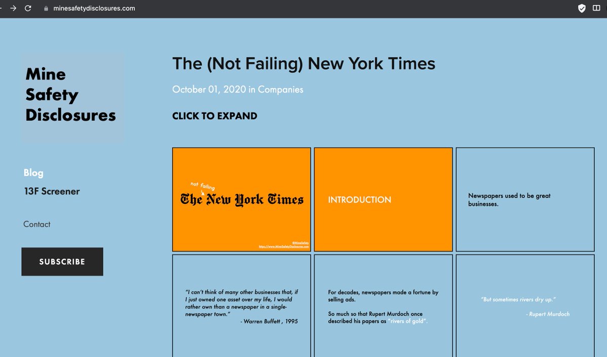 Found a site looking a lot like Stratechery (business/tech analysis). 

Love these breakdowns, sad they seem to have stopped.
