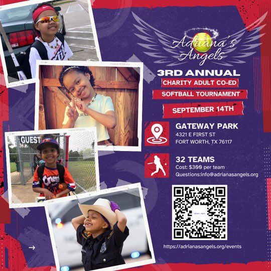 _AdrianaStrong's tweet photo. Thank you, Carolyn Gilmore, for your 1st Base Sponsorship and for entering your team to play for Childhood Cancer Awareness! Your continued support means so much to us. 

Join us for Adriana’s Angels’ 3rd Annual Adult Coed Softball Tournament! 🥎💜🫶❤️💫 #play4Adriana https://t.co/Qcw4ej36VQ