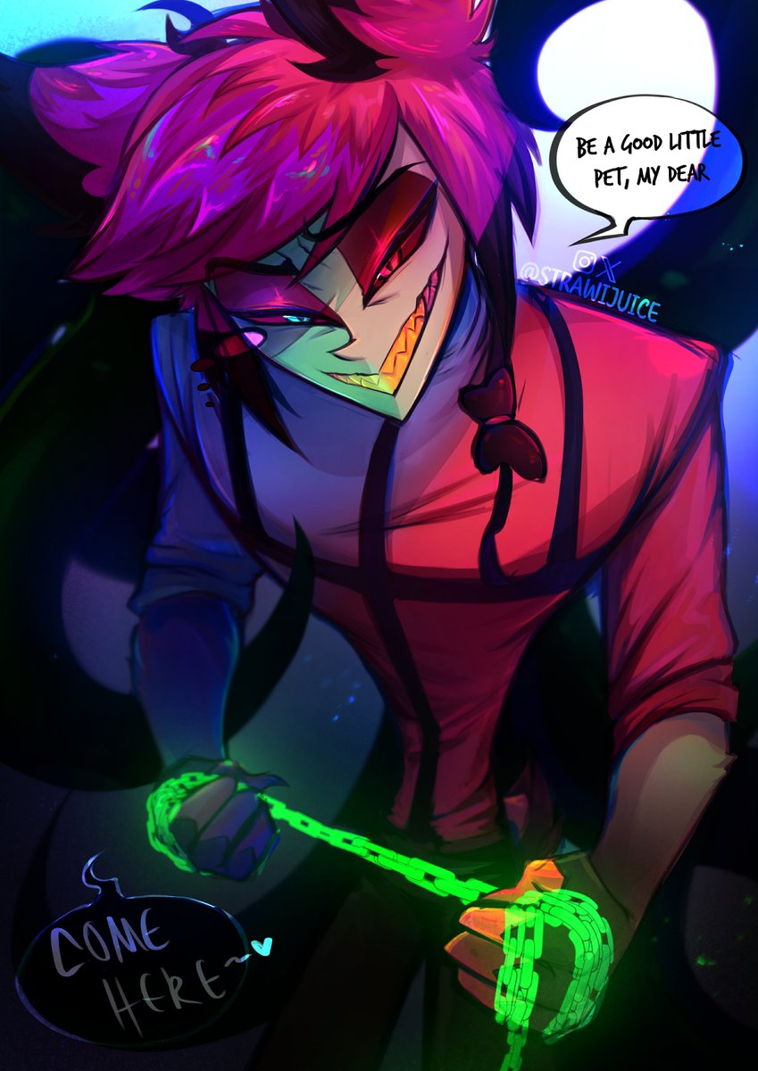 strawijuice's tweet photo. Come Here~! 
Commission Work ✨
#HazbinHotelFanart #HazbinHotelAlastor #HazbinHotel https://t.co/PuL1GyqnD7