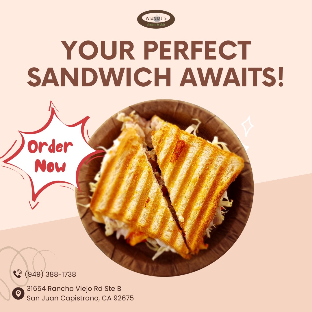 wendis_donuts's tweet photo. Craving something deliciously toasty? 🥪✨ Dive into our perfectly grilled sandwich that's waiting just for you! Fresh ingredients, mouthwatering flavors - it's what lunch dreams are made of. Order yours now and satisfy those cravings!
.
.
#PerfectSandwich #GrilledToPerfection https://t.co/m8xZha1Bqo